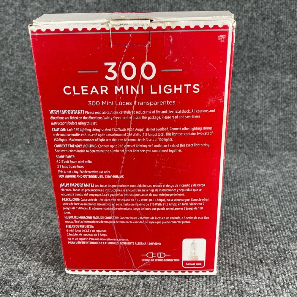 **Holiday Time Indoor and outdoor Clear Mini Christmas Lights